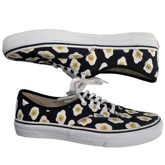 VANS x Kendra Dandy Authentic Sassy Side Black Sunny-Side Up Eggs Womens Sz 9.5 - Picture 7 of 13